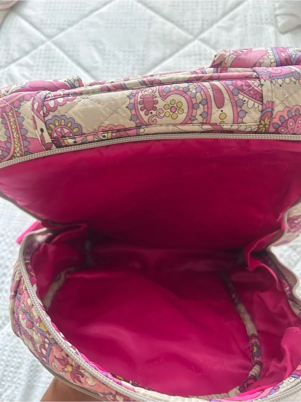 Vera Bradley’s Quilted Pink Paisley Women's Backpack